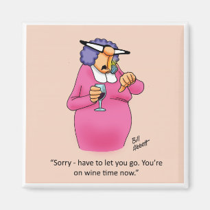 Funny Wine Time Humour Magnet Spectickles