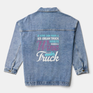 Funny Wine Truck Adults Humour Drinking Denim Jacket