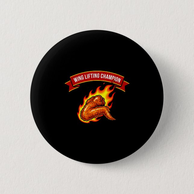 Funny Wing Lifting Chamon  6 Cm Round Badge (Front)