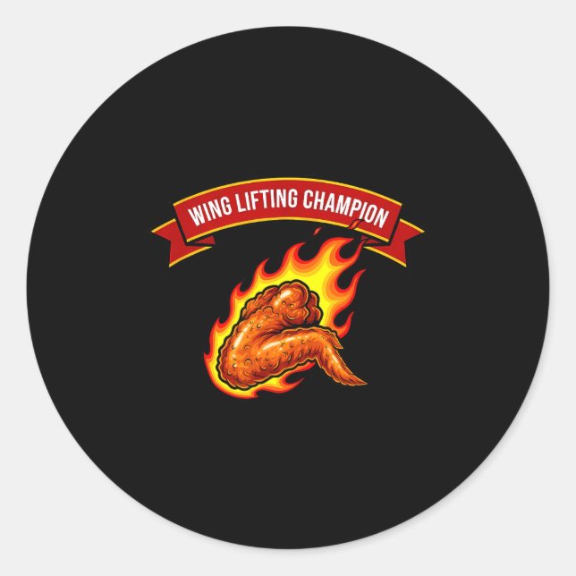 Funny Wing Lifting Chamon  Classic Round Sticker (Front)