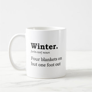 Funny winter definition coffee mug