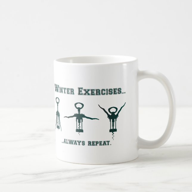 Funny Winter Exercises Coffee Mug (Right)