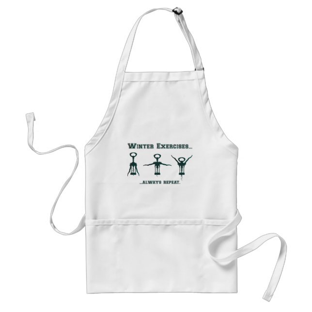 Funny Winter Exercises Standard Apron (Front)