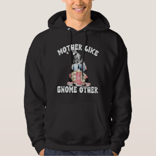 Funny Winter Lover Gnome Snowboarding Mum Hoodie