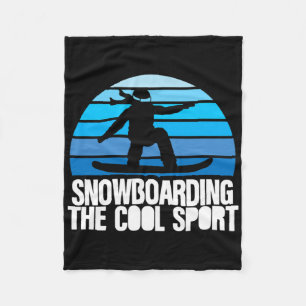 Funny Winter Snowboarder Board Snowboarding The Co Fleece Blanket
