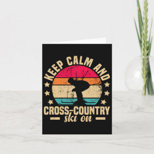Funny Winter Sport Snow Cross-country Skiing Appea Card