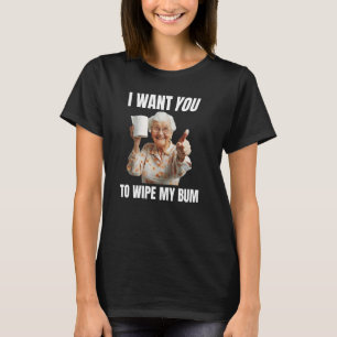 Funny Wipe My Bum Toilet Roll Inappropriate Embarr T-Shirt