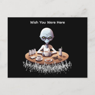Funny Wish You Were Here Postcard
