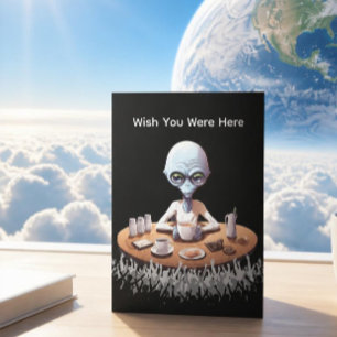 Funny Wish You Were Here Postcard
