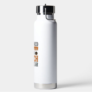 Funny Witch All Year Halloween Typography Design_1 Water Bottle