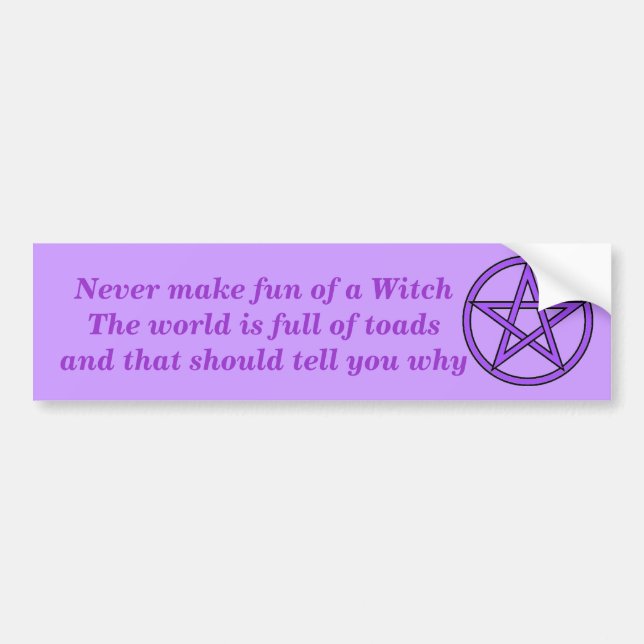 Funny Witch Bumper Sticker (Front)