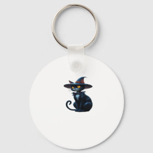 Funny Witch Cat � I�m Just Here to Stir the Pot � Key Ring