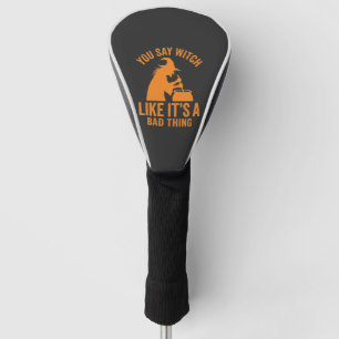 Funny Witch Cauldron Halloween Golf Head Cover