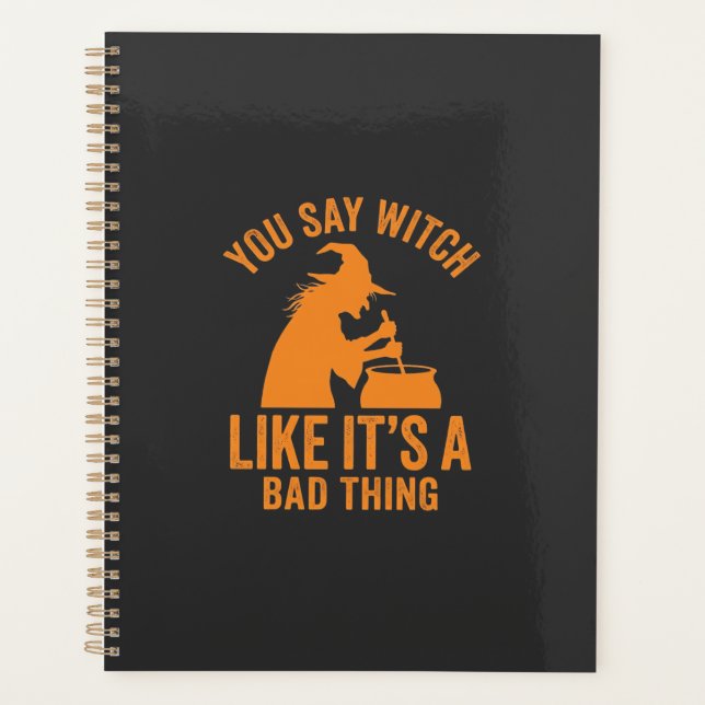 Funny Witch Cauldron Halloween Planner (Front)