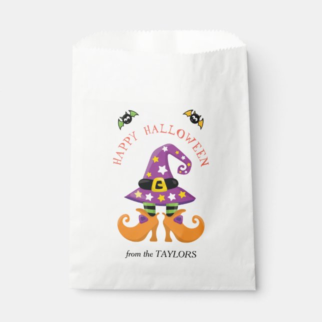 Funny Witch Feet Halloween Favour Bags (Front)