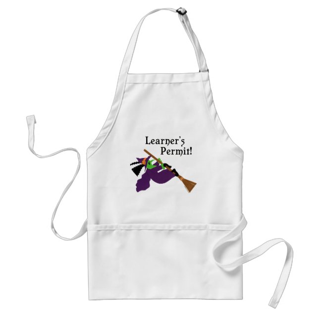 Funny Witch Flying Standard Apron (Front)