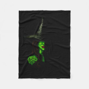 Funny Witch Halloween Don't Make Me Get My Flying  Fleece Blanket