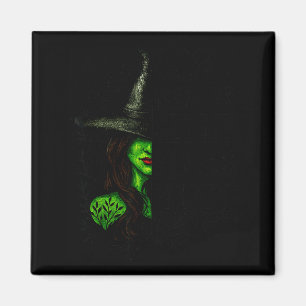 Funny Witch Halloween Don't Make Me Get My Flying  Magnet