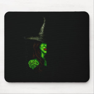 Funny Witch Halloween Don't Make Me Get My Flying  Mouse Mat
