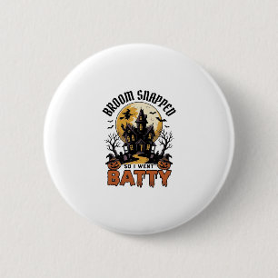 Funny Witch Halloween Haunted House Batty Graphic 6 Cm Round Badge