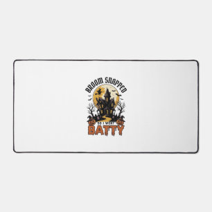 Funny Witch Halloween Haunted House Batty Graphic  Desk Mat