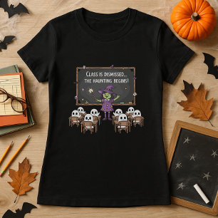 Funny Witch Halloween Teacher & Ghost Students T-Shirt