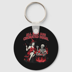 Funny Witch Men Are Cremated Equal Feminist Key Ring