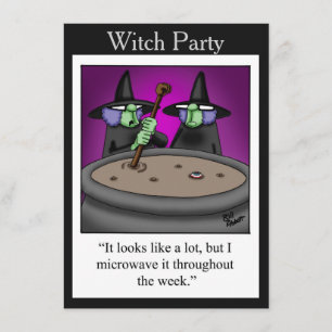 Funny Witch Party Invitations