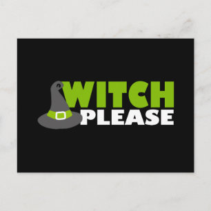 Funny 'Witch Please' Postcard