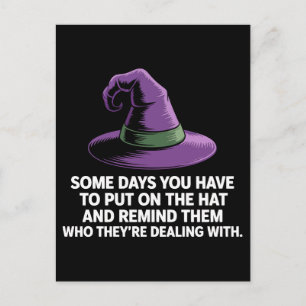 Funny Witch Quote Halloween Postcard
