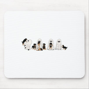 Funny Witch Rottweiler Dog Ghosts In Boo Sheet Hal Mouse Mat
