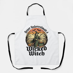 Funny Witch Shirt Vintage Engraving Halloween Desi Apron