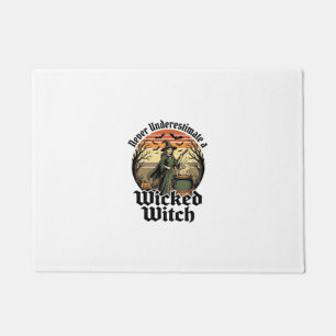 Funny Witch Shirt Vintage Engraving Halloween Desi Doormat