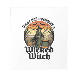 Funny Witch Shirt Vintage Engraving Halloween Desi Notepad