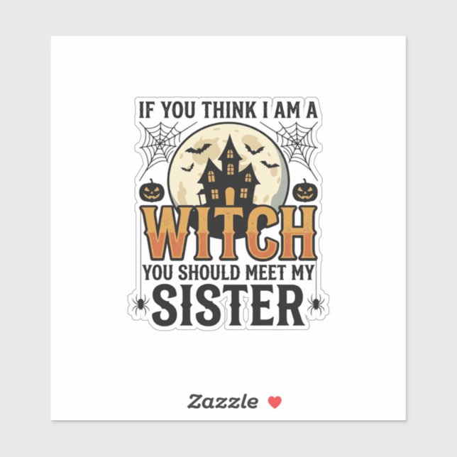 Funny Witch Sister Halloween Vintage Graphic_1 (Sheet)