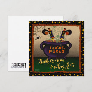Funny Witch Smell my Feet Halloween Inspirivity  Holiday Card