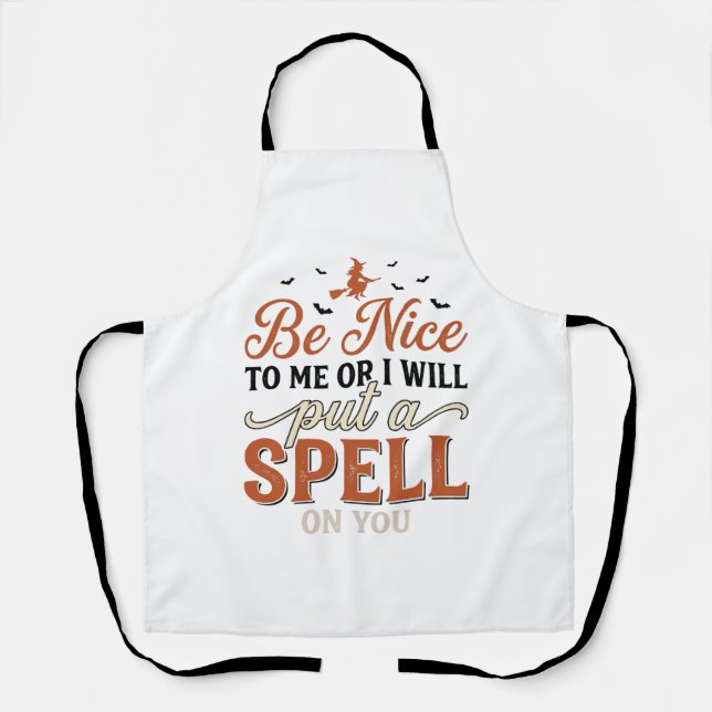 Funny Witch Spell Quote Halloween Vector Design_1 Apron (Front)