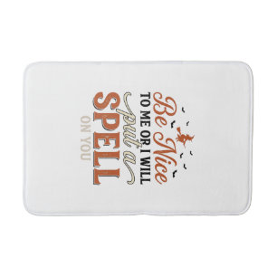 Funny Witch Spell Quote Halloween Vector Design_1 Bath Mat