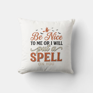 Funny Witch Spell Quote Halloween Vector Design_1 Cushion