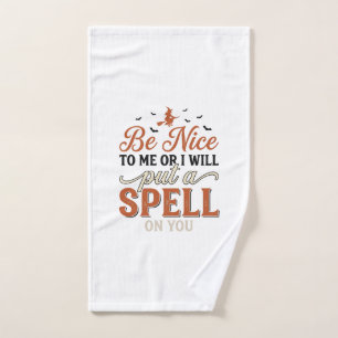 Funny Witch Spell Quote Halloween Vector Design_1 Hand Towel