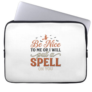 Funny Witch Spell Quote Halloween Vector Design_1 Laptop Sleeve