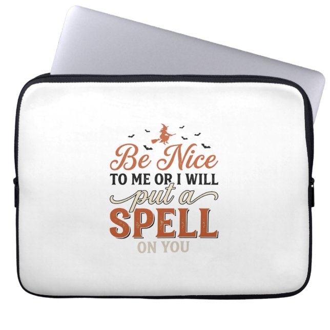 Funny Witch Spell Quote Halloween Vector Design_1 Laptop Sleeve (Front)