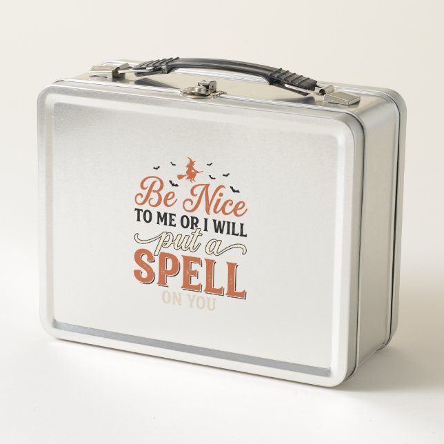 Funny Witch Spell Quote Halloween Vector Design_1 Metal Lunch Box (Front)