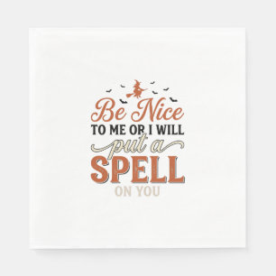 Funny Witch Spell Quote Halloween Vector Design_1 Napkin