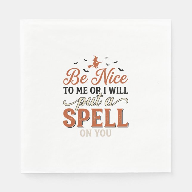 Funny Witch Spell Quote Halloween Vector Design_1 Napkin (Front)