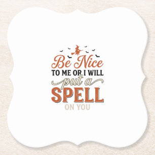 Funny Witch Spell Quote Halloween Vector Design_1 Paper Coaster