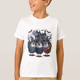 Funny Witch Spooky Chicken Halloween T-Shirt