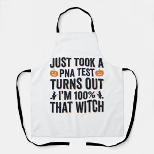 Funny Witch Test Halloween Quote Vector Design_1 Apron