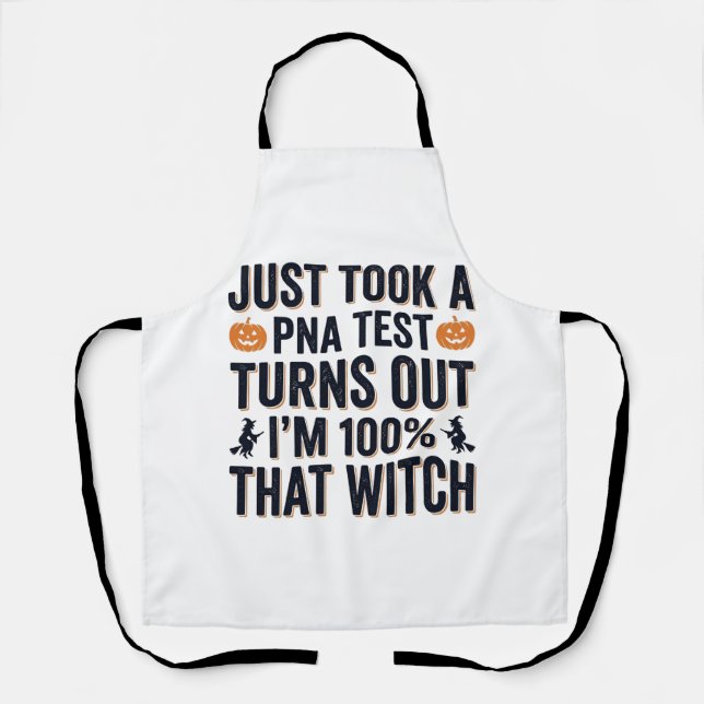 Funny Witch Test Halloween Quote Vector Design_1 Apron (Front)