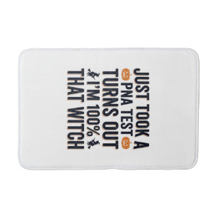 Funny Witch Test Halloween Quote Vector Design_1 Bath Mat